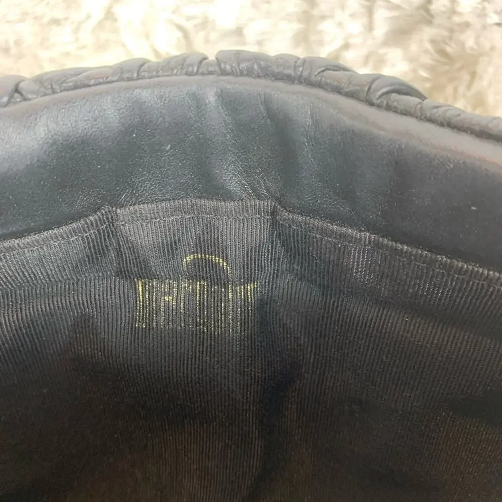 Vintage Black Patent Snap Close Clutch Bag